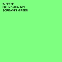 #7FFF7F - Screamin' Green Color Image